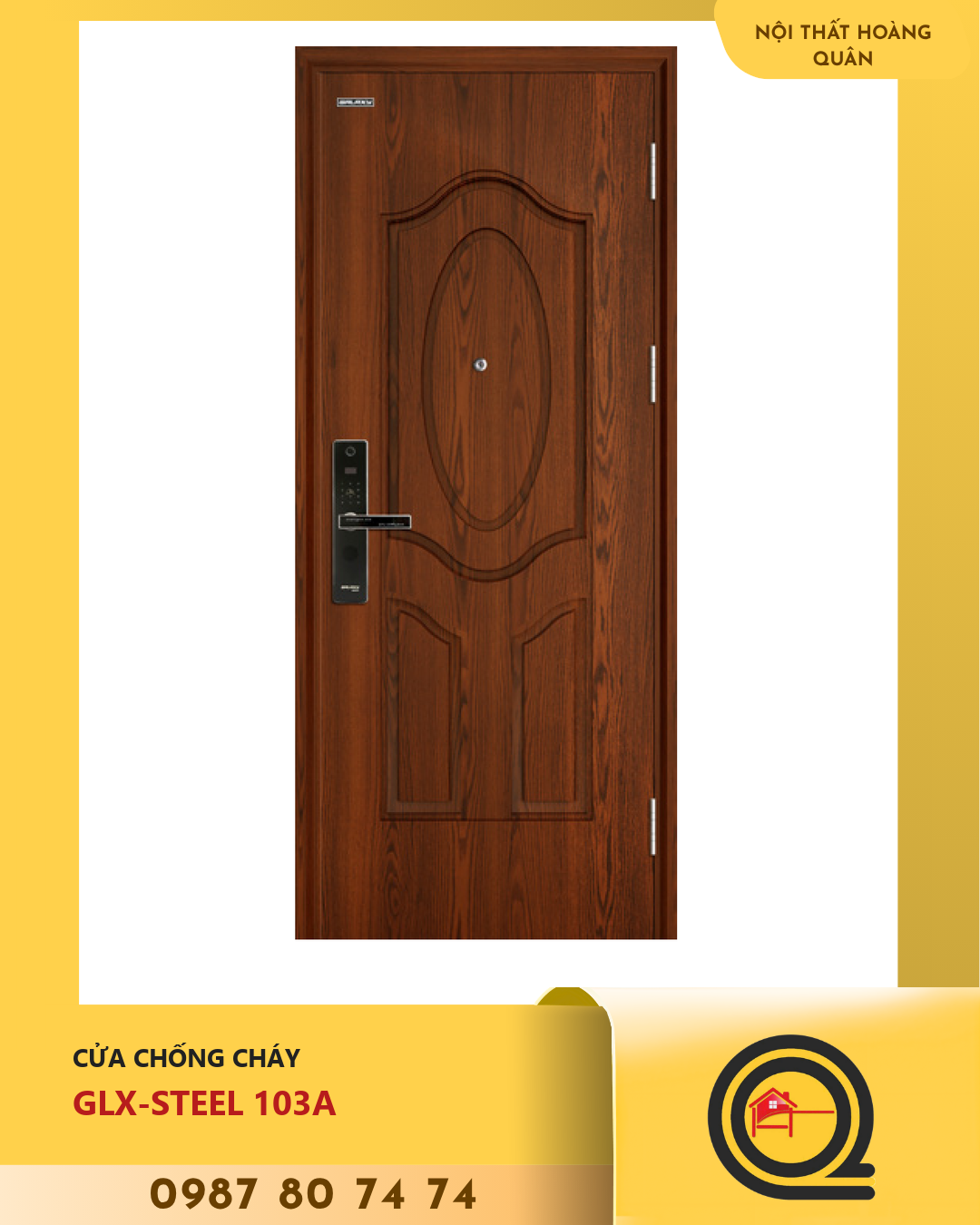 Cửa Thép Vân Gỗ GLX-STEEL 103A